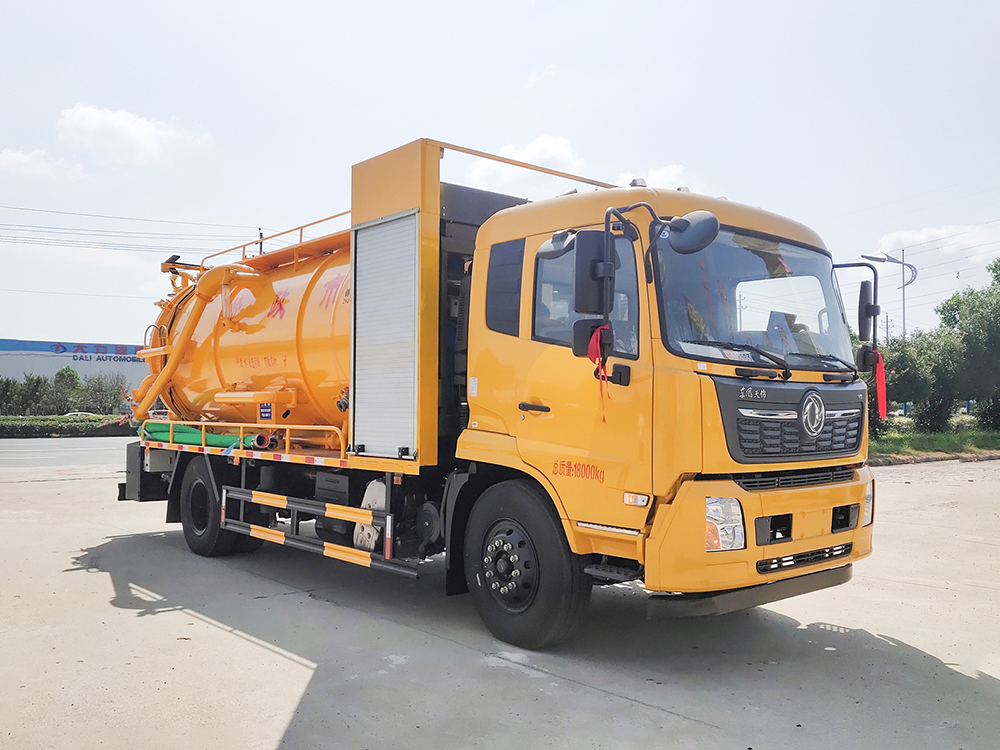 东风天锦15方清洗吸污车带副发